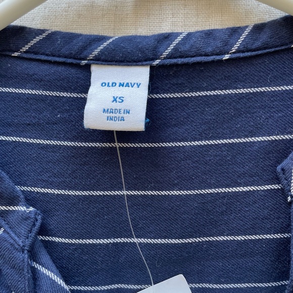 Old navy NWT navy blue shirt with white strips. - Picture 2 of 2